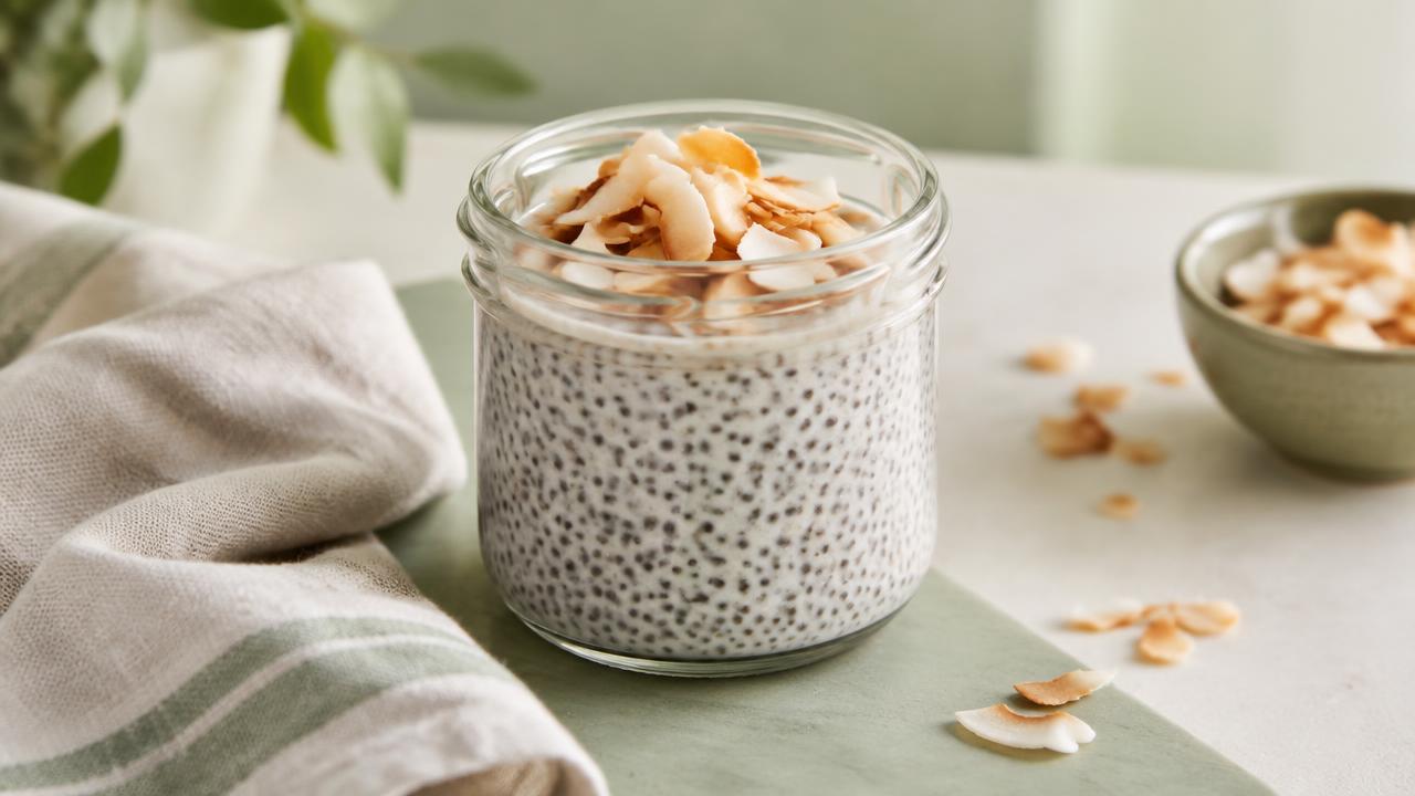 Pudim de chia com coco